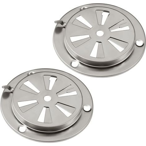 Barbecue fumoir Air Kit d'aération, 2 pièces en acier inoxydable pour grille de ventilation pour une meilleure circulation de l'air, pièces de rechange pour gril, cuisinière et fumoir-Karteo (1/4)
