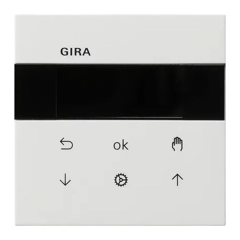 Gira S3000 Reloj persianas/conmut. Display Interruptor superficie Blanco puro [5366112], 5366 112
