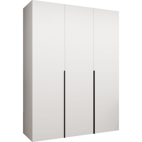 Armario Hartford 536, Blanco, 202x150x52cm, Puertas de armario: Con bisagras, Número de estantes: 0 (1/5)