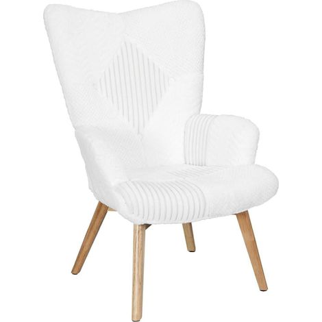 Fauteuil de salon design scandinave en patchwork HELSINKI (1/5)