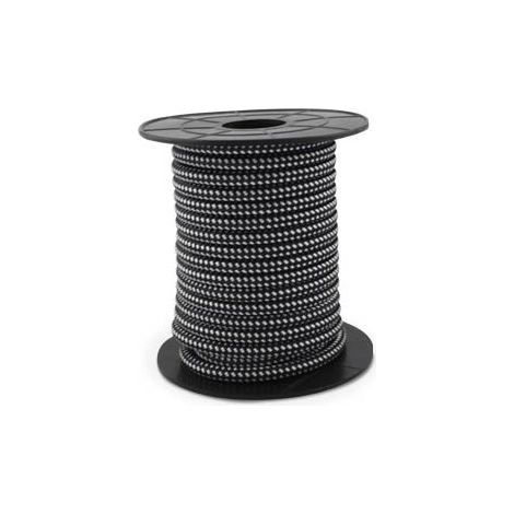 Câble électrique textile 10 mètres 2x0.75mm Noir / Blanc GSC 3902990