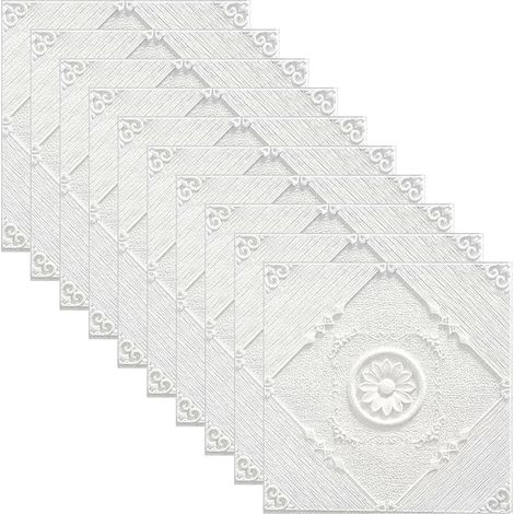 JSSEVN – 10er-Pack 3D-Wandaufkleber aus weichem Schaumstoff für Fliesen und Ziegel, wasserfest und ölbeständig (1/5)