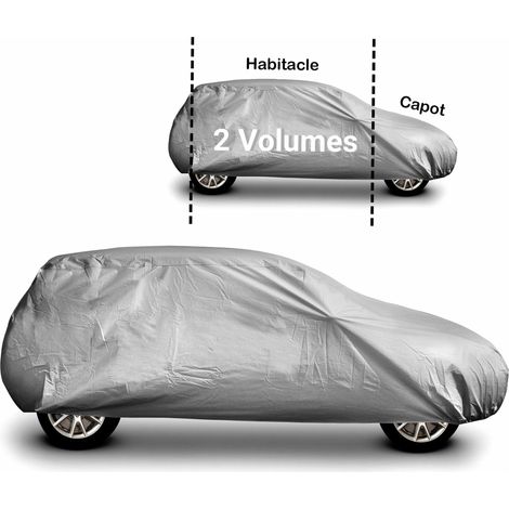 Housse de protection voiture WERKA PRO - Imperméable et résistante aux intempéries Taille XXXXL : 571x203x122 cm