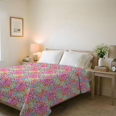 Couvre-lit matelassé d’été en Microfibre Douce imprimée – Couette Printemps-été mi-Saison – Spring, Double 250x240 cm (1/5)