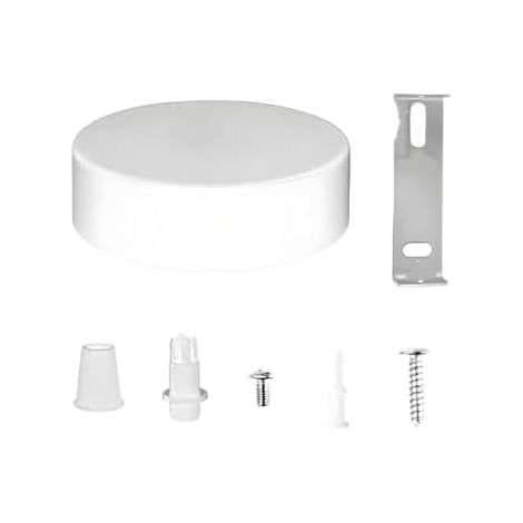 4 Piece Metal Ceiling Rose Minimalist Design for Easy Installation of Light Fixtures Compatible with Pendant Lights Ceiling Lights Black and White Integrated Cable Protection (1/5)