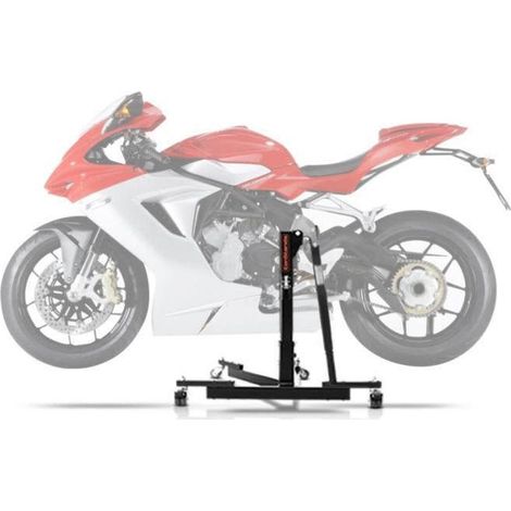 Sollevatore moto centrale - ConStands Power-Evo - Compatibile MV Agusta F3 800/RR/Rosso - Capacità 300 kg - Leggero 17 kg
