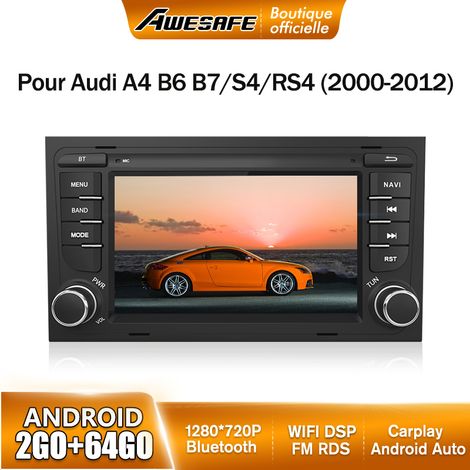 AWESAFE Autoradio Android 13 pour Audi A4 B6 B7/S4/RS4 (2000-2012) 2Go+64Go avec 7'' Écran Tactile avec GPS Carplay Android Auto (1/5)