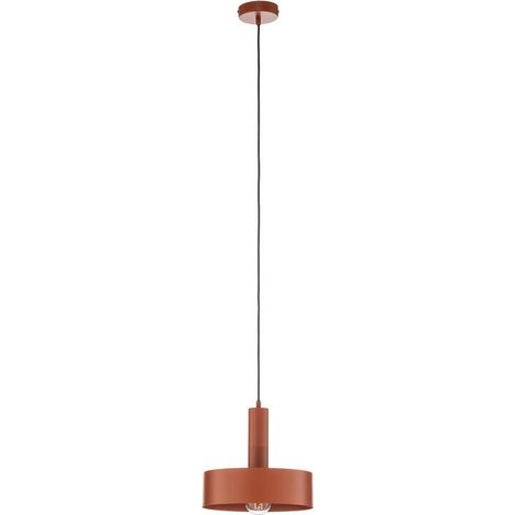 [GEBRAUCHT] B-Ware Hängeleuchte Vitrum Pendelleuchte Lampe rot Stahl rund zylindrisch Ø27cm (1/2)