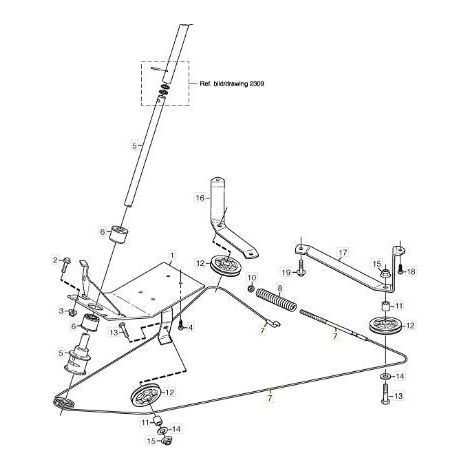 Rechtsseitiges Steuerkabel, kompatibel mit STIGA 27270600 1134-9138-01