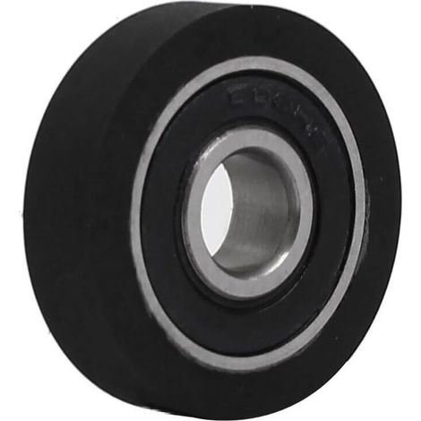 Poulie de convoyeur à roulement à rouleaux en PU 8 mm x 28 mm x 7 mm