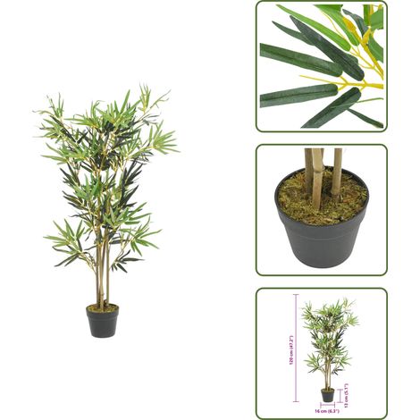 Albero verde - vidaXL Albero Bambù Artificiale 552 Foglie 120 cm Verde - Albero da interno