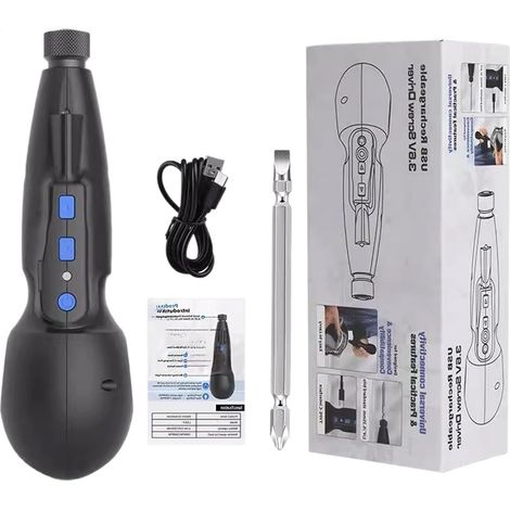 Tournevis électrique sans fil 3,6 V automatique avec lumière LED pour assemblage de meubles, tournevis de réparation électronique domestique (1/4)