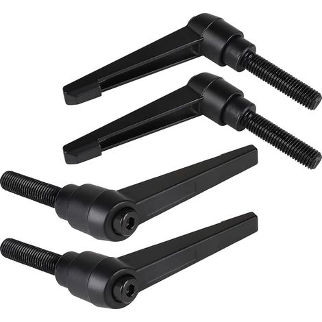 verstellbare Spanngriffe M12–50 mm, Schrauben mit Spanngriff M12, Schnellspannhebel aus Stahl, schwarz (1/5)