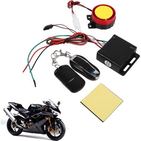 Système d'alarme de sécurité antivol pour vélo de moto Télécommande 12V HB017 (1/4)