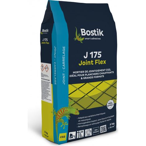 Bostik – Mortier de jointoiement souple 25 kg – Pour joints de 2 à 15 mm – Résistant aux déformations – Adapté aux plages de piscine