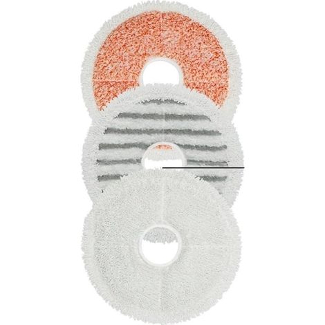 3 pièces - adaptées pour Bissell SpinWave+Vac 3764/37643 tout-en-un tampons de nettoyage à vapeur puissants chiffons à vadrouille sans poussière (1/5)