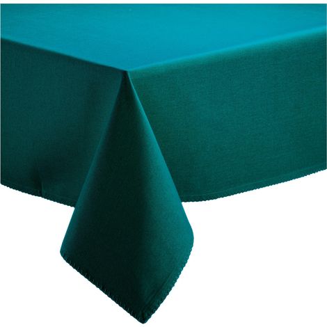 VIVARAISE - Nappe Delia en coton recyclé - Paon - 170 x 250 cm (1/4)