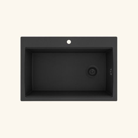 Evier granit Turtl LARGUS noir 1 bac XL 840x560 (1/3)