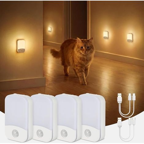 Rechargeable LED Night Light, Motion Sensor Light Pack of 4 (1/5)