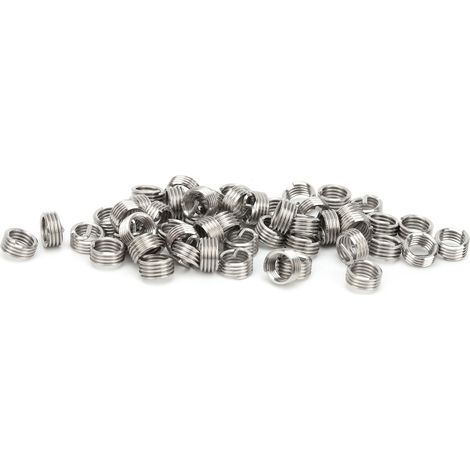 Lot de 50 inserts filetés mâle-femelle réducteurs, écrous de réparation en acier, outil de fixation, filetage 10-32, visserie métallique (1/5)