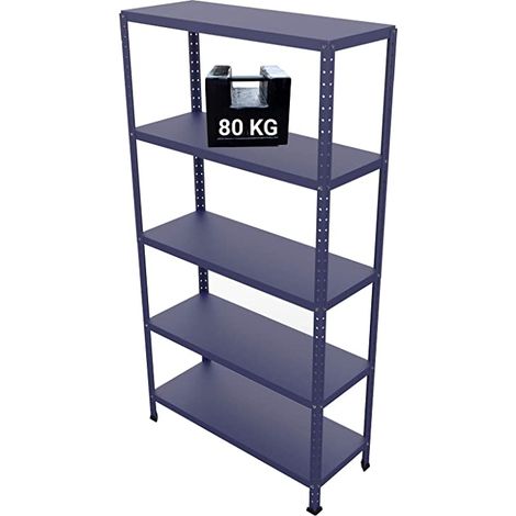 Scaffale Ettore Bulloni Grima in Acciaio Color Blu L 100 X P 40 X H 187 Cm (1/5)