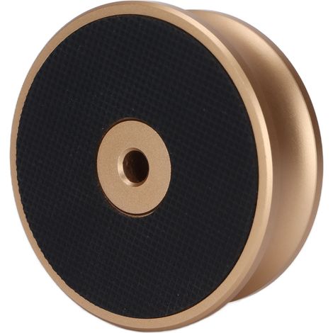 Stabilisateur de Platine Vinyle en Aluminium Noir, Améliore la Stabilité et la Qualité Sonore (1/5)