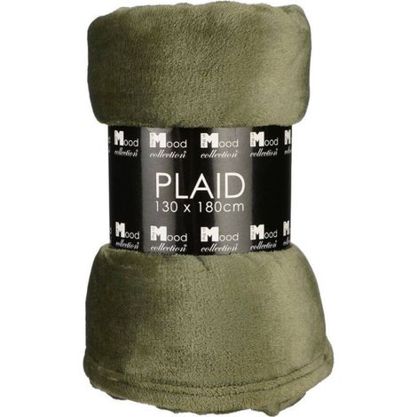 Plaid de pile Famke verde oscuro 180x130 (1/5)