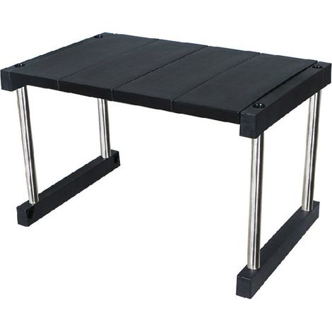 Etagère De Rangement - En PP Et Acier Inoxydable - 41x26x24 Cm - Pour Cuisine Evier Salle De Bain Salon Armoire - 1 Pièce (1/5)