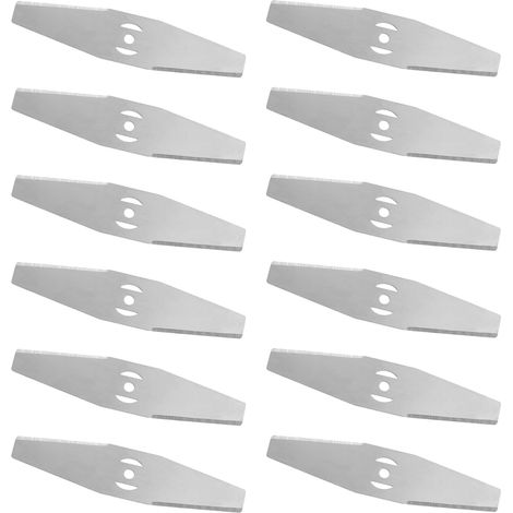 12 Pièces Lames De Rechange Pour Tondeuse À Gazon Rechange En Métal Lame Débroussailleuse Lame Coupe Bordure pour Jardins Fermes et Défrichements (1/5)