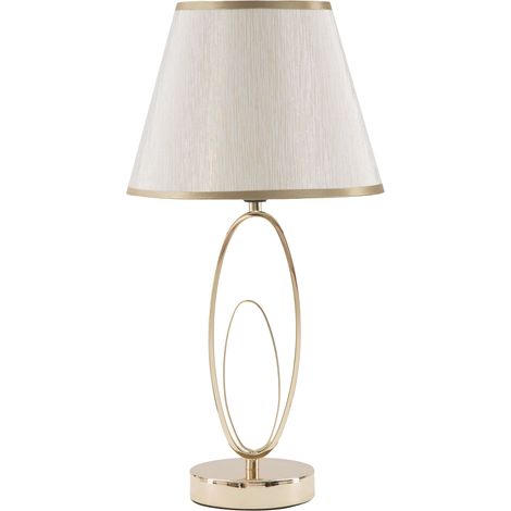 Lámpara de Mesa Kars, Requiere 1 Bombilla, Casquillo e27, Pantalla, Blanco Crema