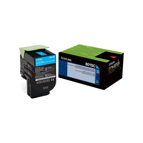 Cartuccia Toner Lexmark 80C2SC0 Cyan per Stampante Laser CX310 - 2000 Pagine (1/5)