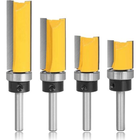 8-mm-Kopierfräser mit Kugellager – Bündigfräser-Set, Holzbearbeitungswerkzeug für präzise Schnitte