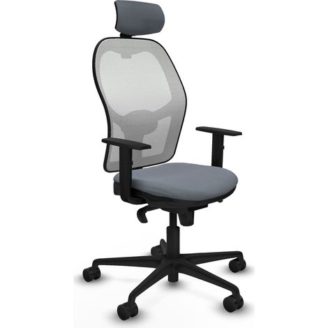 Silla de Oficina con Cabecero Piqueras y Crespo 1D036N2 Gris
