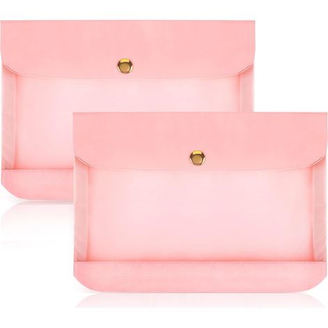 pezzi Jalleria Borsa portaoggetti portatile rosa trasparente per mascherina