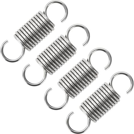 4 Pièces - Ressort De Traction - Ressort En Acier Inoxydable - Double Crochet Pour Fixation + Haute Résistance 8,80KG - Usage Industriel Et Loisirs + Couleur Acier + 2,0x16x50cm (1/5)