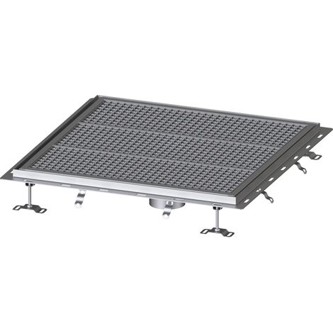 - Bac de sol Ferrofix avec équerre de raccordement pour carrelage, 800 x 800 mm