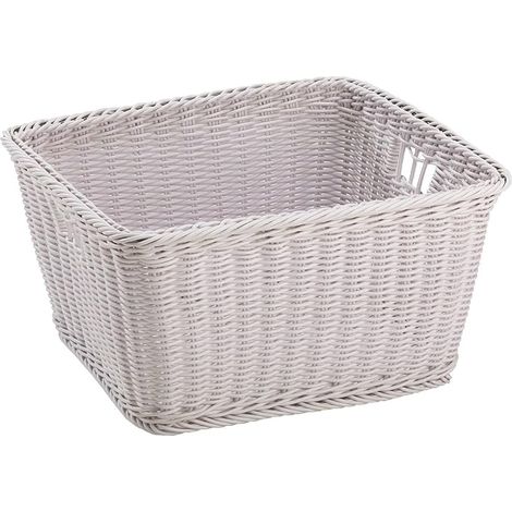 PANIER JOY EN OSIER SYNTHÉTIQUE BLANC