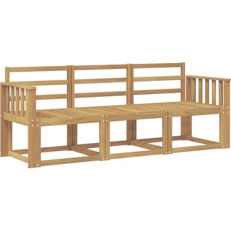 Set di divani da esterno 3 pcs Bianco 189,5 x 63 x 73 cm vidaXL