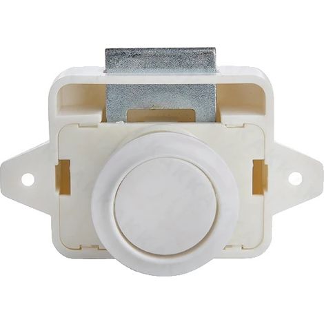 Verrou à poussoir, type de verrou à boîte, trou de coupe de 20 mm, Grand Blanc (1/2)