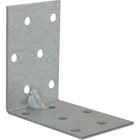 Connecteur De Construction - 60x60x40 Mm - Épaisseur 1 5 Mm - Galvanisé - Pour Bois Et Béton - Lot De 1