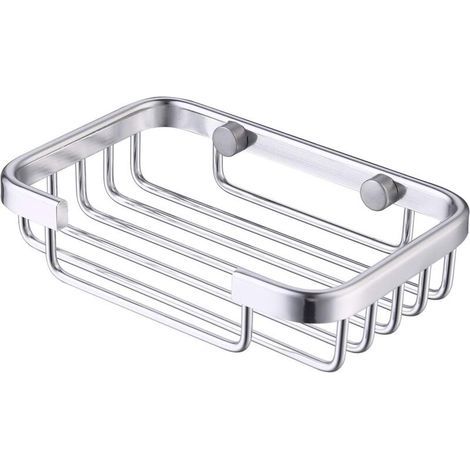 Porte Savon Mural Vis Porte Savon Douche Aluminium Boite a Savon Argent (1/4)