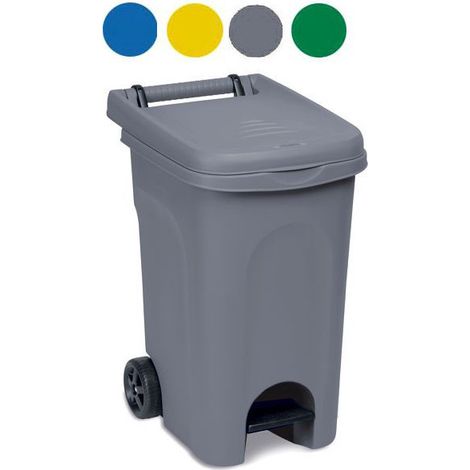 Bidone Urban Quadro C/Pedale Grigio L 60 Stefanpl