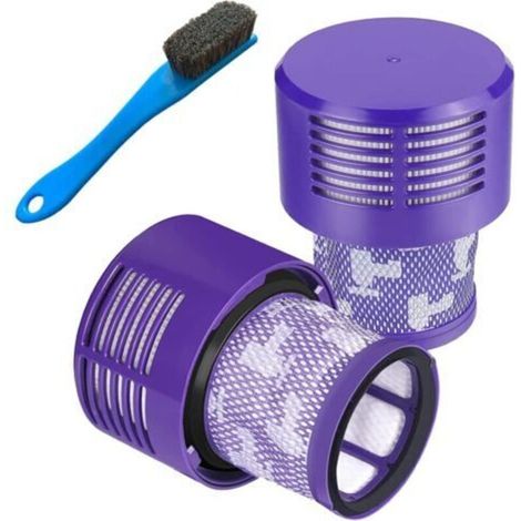 Filtres de rechange V10 pour Dyson série V10 Cyclone, V10 Absolute, V10 Animal, V10 Total Clean, SV12, remplacement code 969082-01, lot de 2 filtres et 1 brosse de nettoyage (1/4)
