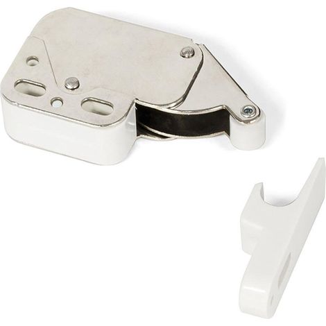 Emuca Fast Latch cierre automático blanco acero plástico (1/3)