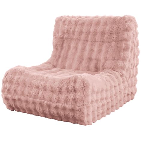 Fauteuil pouf chenille mignon avec dossier, canapé au sol pour salon et chambre (1/5)