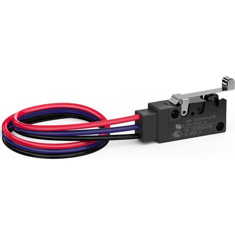 10A 125 250V NC NO COM Line Waterproof Micro Switch for Instant Hinge Lever 30cm (1/2)