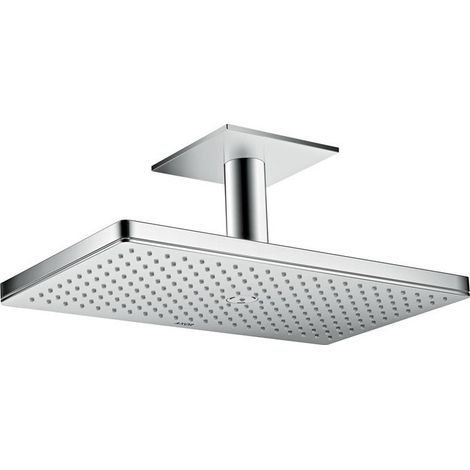 Douche tête 460x300 1jetavec raccordement plafond 100mm, rosace carrée chroméé