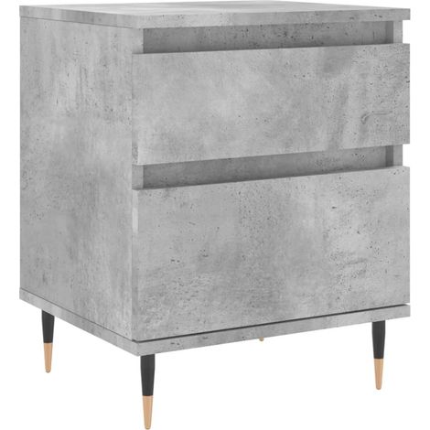 Maison Exclusive - Comodino Grigio Cemento 40x35x50 cm in Legno Multistrato