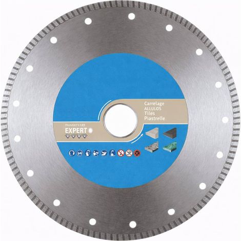 Disque Diamant Jante Continue Cannelée D. 230 x Al. 30/25.4/22.23 x Ht. 7 x ép. 1.6 mm - Pour Grès Cérame et Marbre - Diamwood