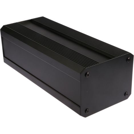 Boîtier dissipateur RS PRO en Aluminium extrudé, 300 x 100 x 130mm, Noir IP40 ( Prix pour 1 ) (1/2)